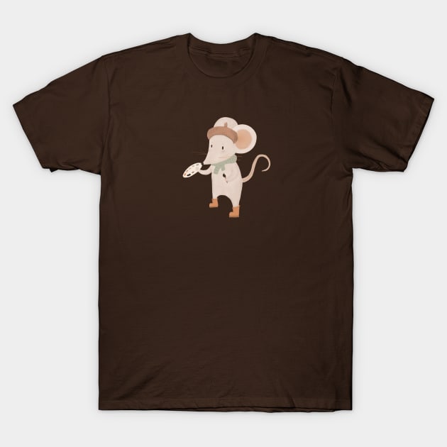 Painter Mouse T-Shirt by sadsquatch